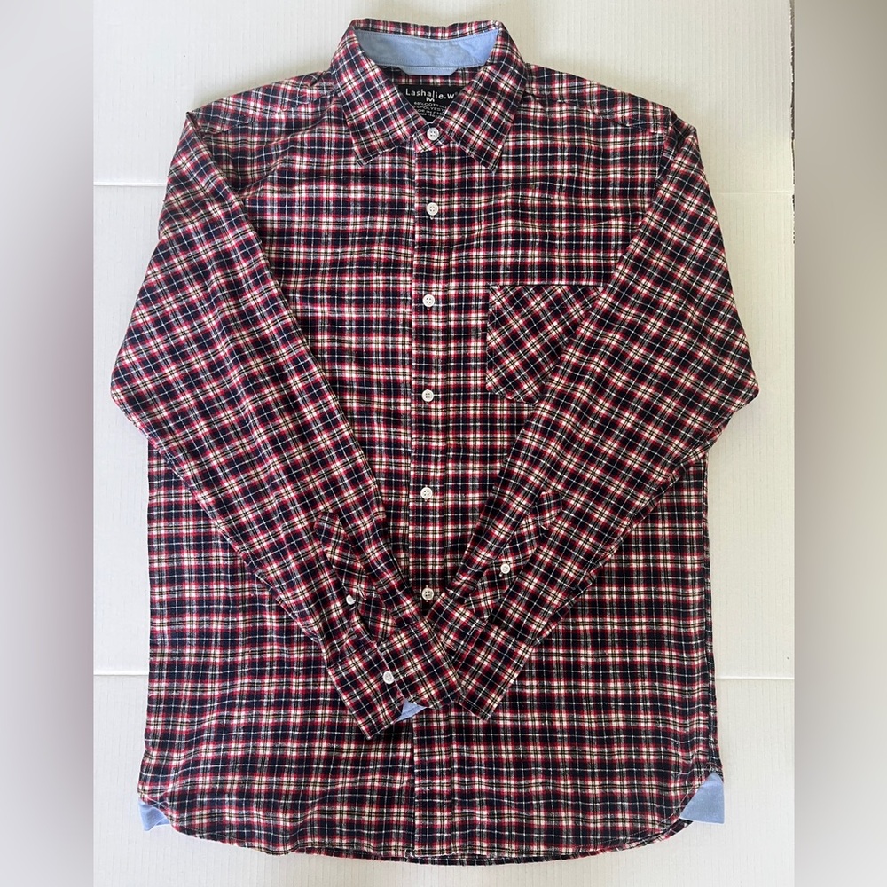 Lashalie.W Men's Plaid Button Down Shirt